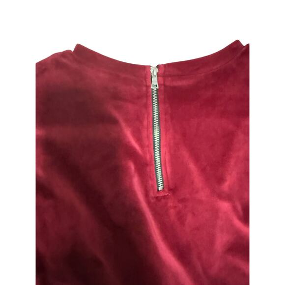 Sovereign Code LA Juniors Women Small Velour Wine TA-DA! Embroidered Top Retro - Picture 5 of 8